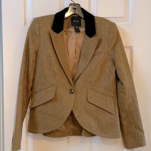 Smythe Tweed Blazer with Black Velvet Collar
